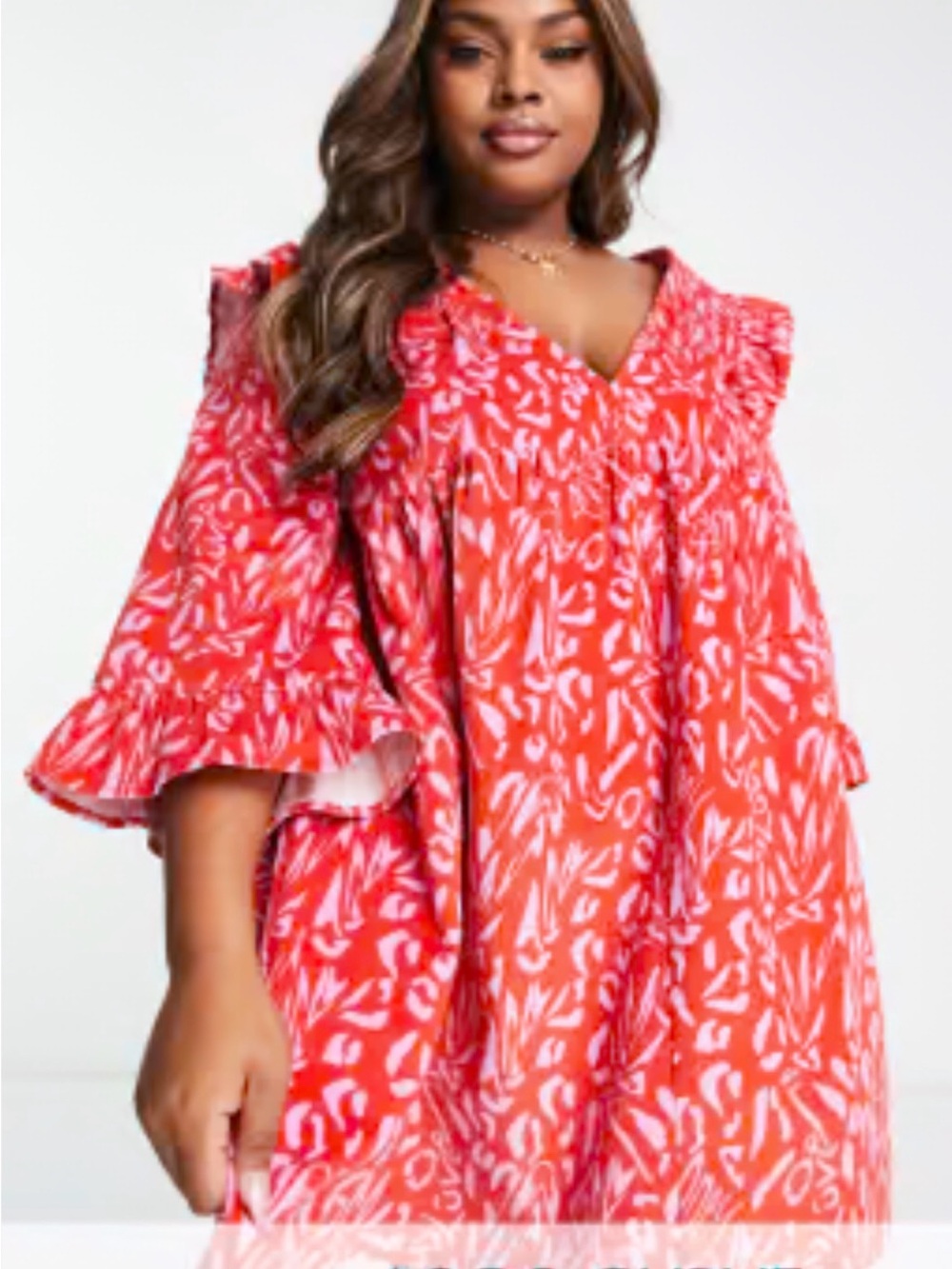 ASOS Design corduroy mini smock dress